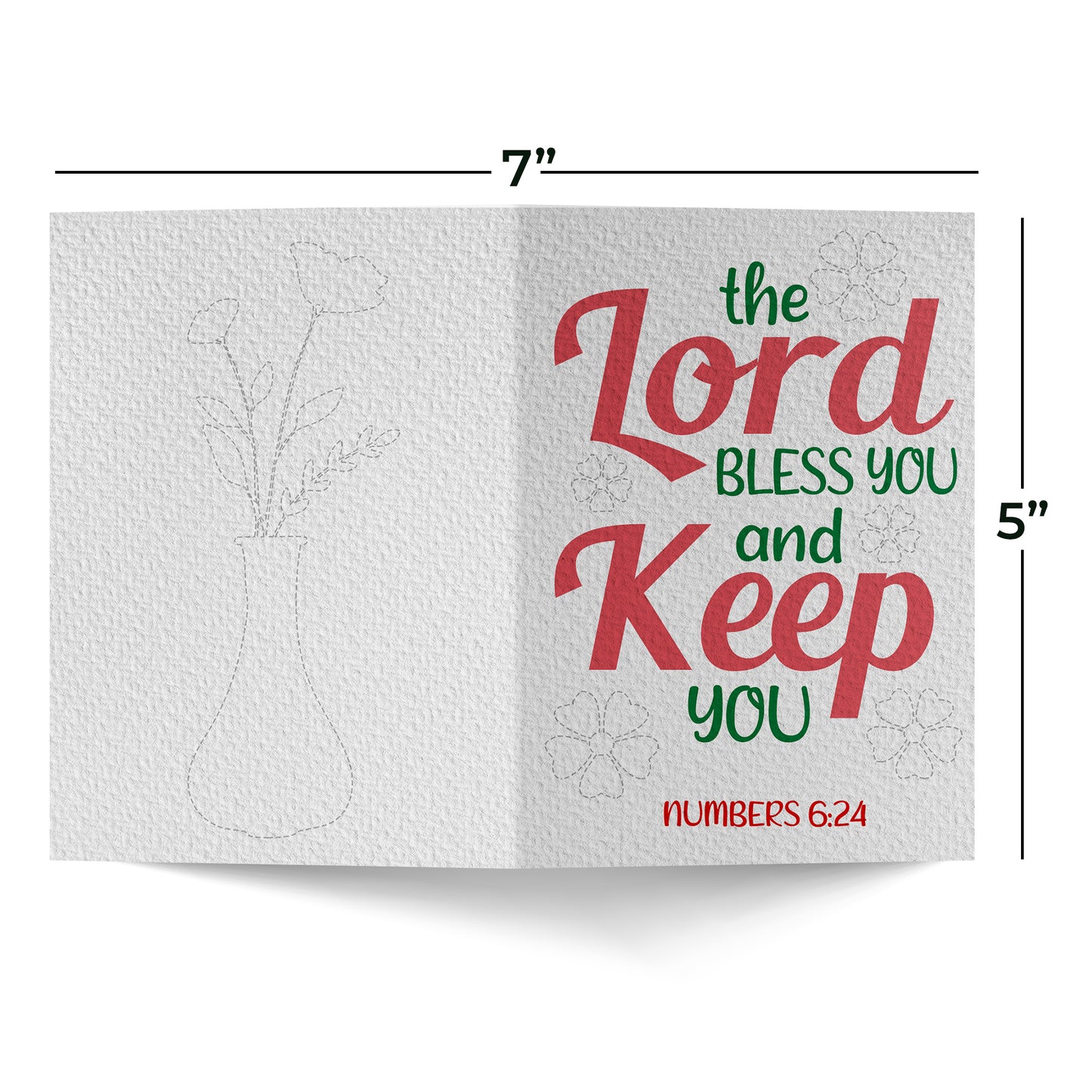 Number 6:24 Verse Religious Greeting Card
