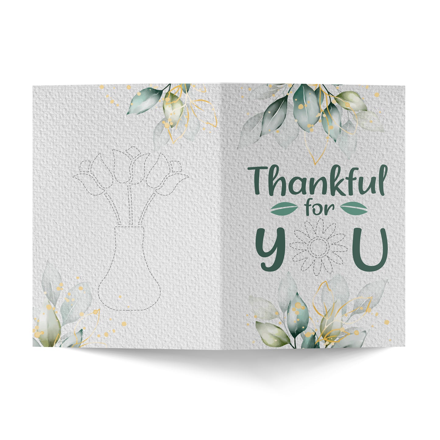 Flower Vase Thank You Greeting Card