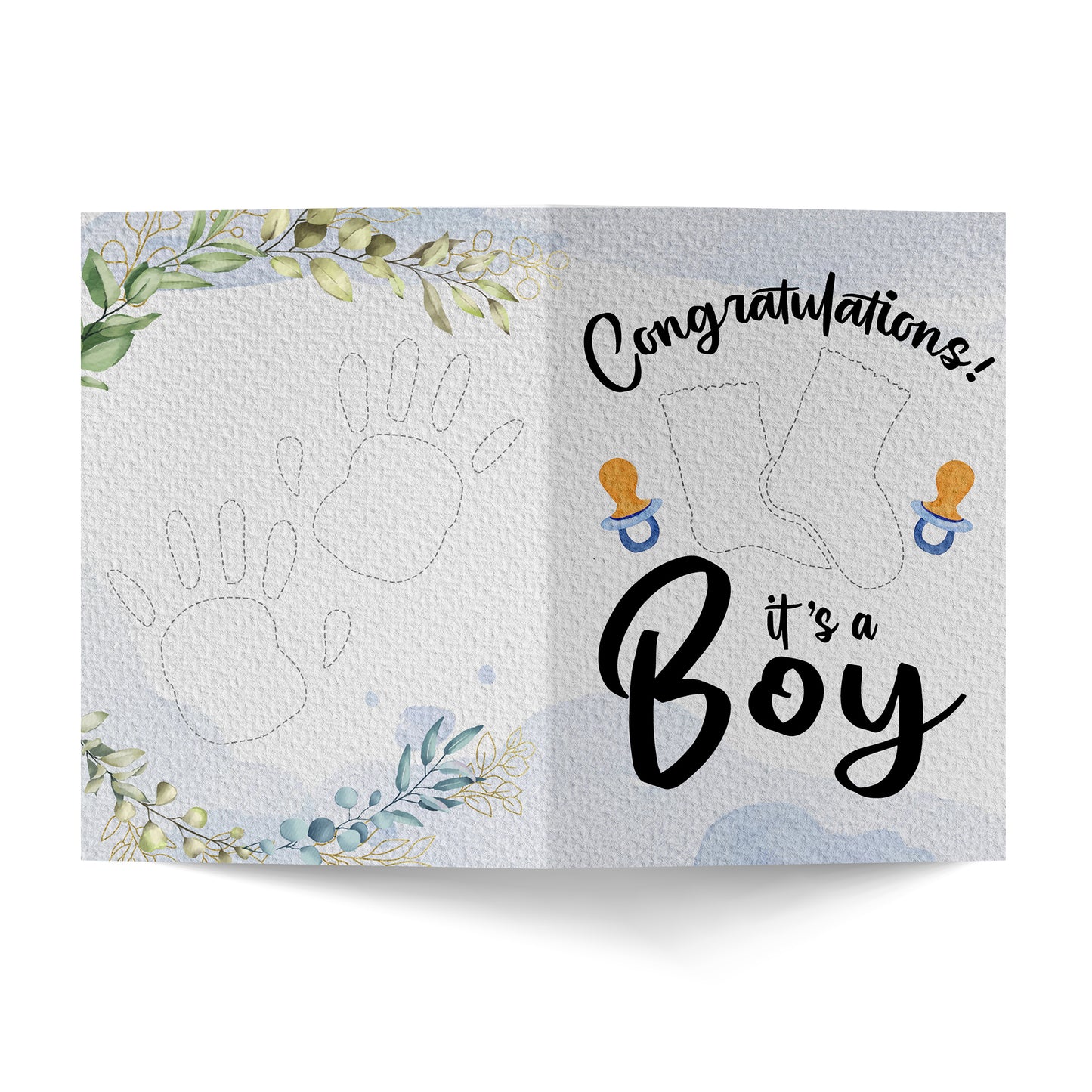 Congratulations It's a Boy Baby Shower Greeting Card