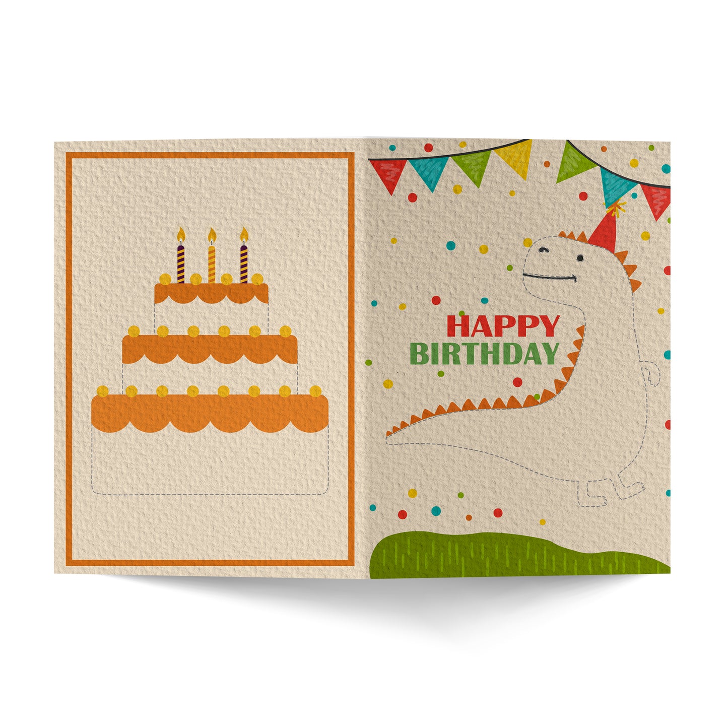 Dinosaur Happy Birthday Greeting Card