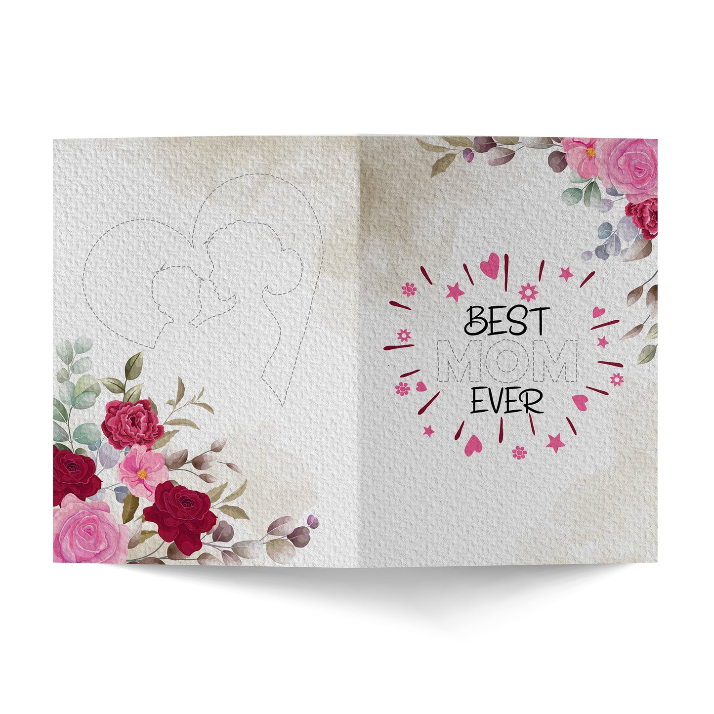 Best Mom Ever Mother and Child Mother's Day Greeting Card