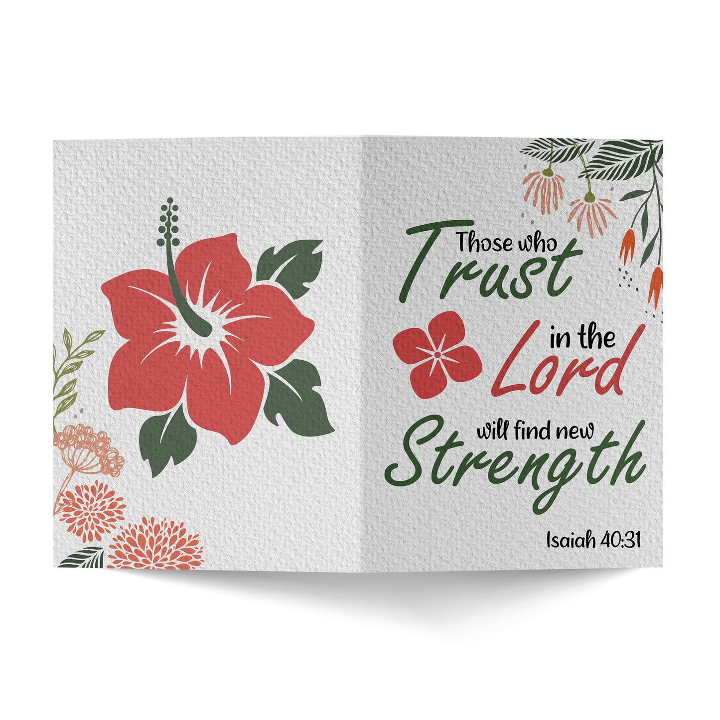 Isaiah 40:31 Verse Religious Greeting Card