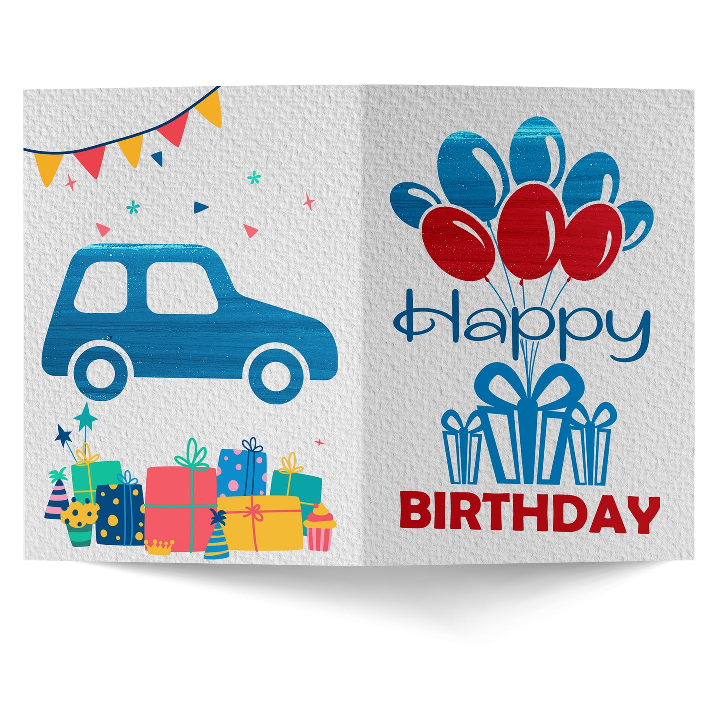 Car Happy Birthday Greeting Card