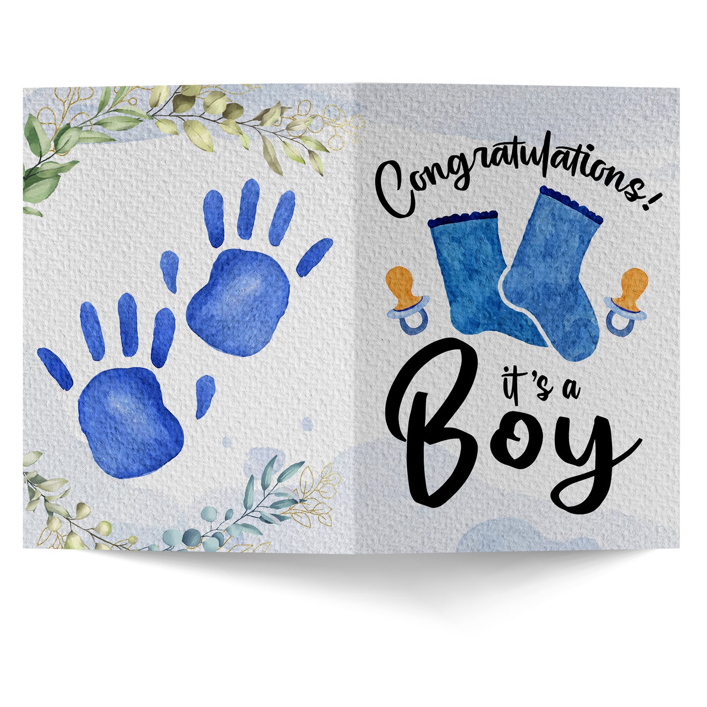 Congratulations It's a Boy Baby Shower Greeting Card