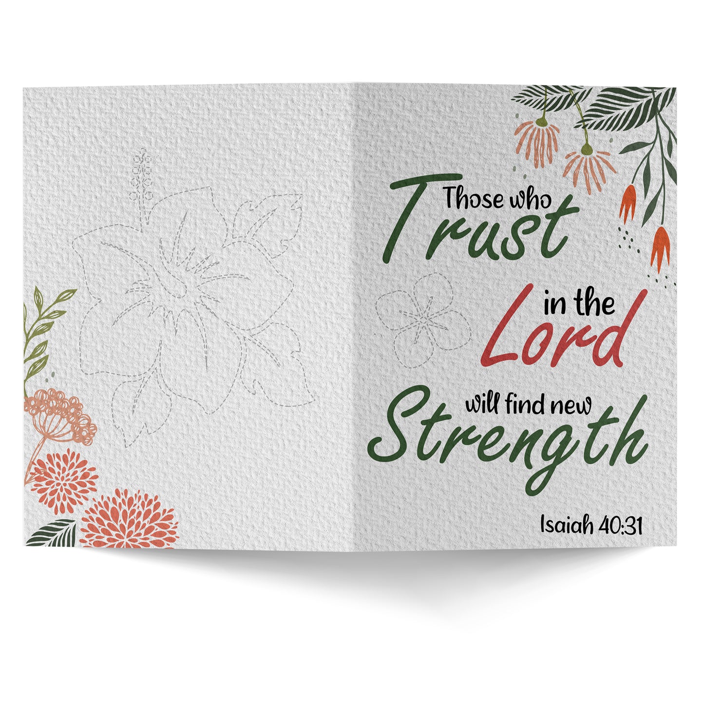 Isaiah 40:31 Verse Religious Greeting Card