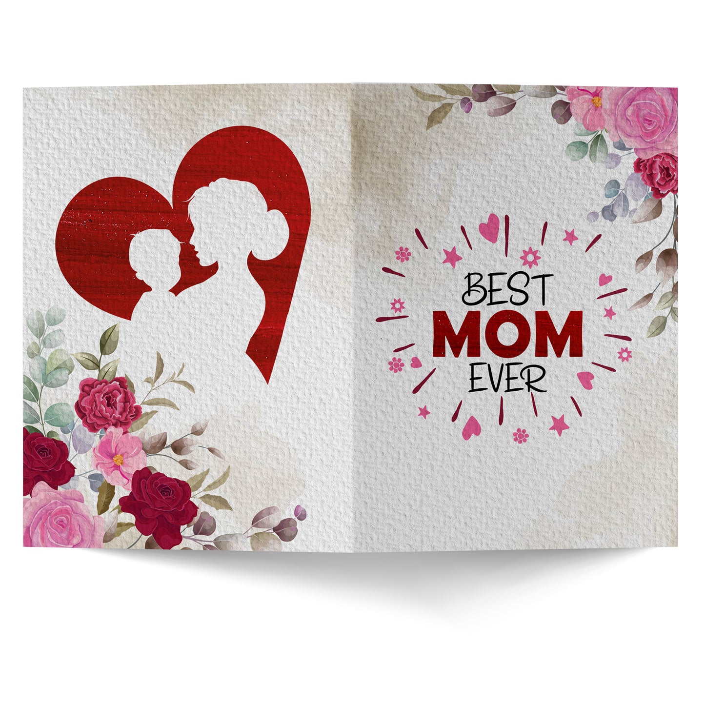 Best Mom Ever Mother and Child Mother's Day Greeting Card