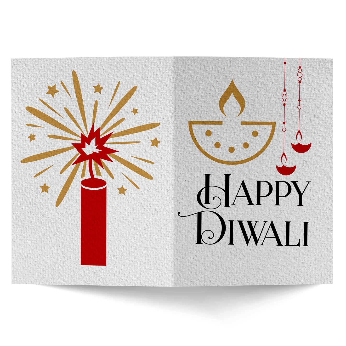 Happy Diwali With Fireworks Greeting Card