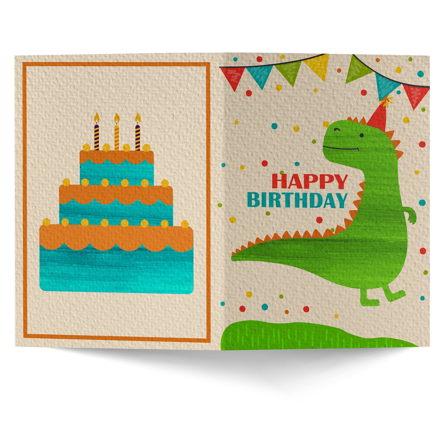 Dinosaur Happy Birthday Greeting Card