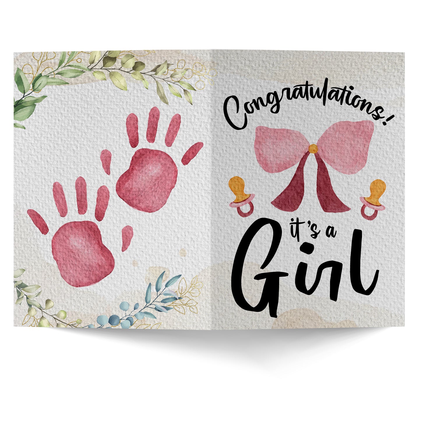 Congratulations It's a Girl Baby Shower Greeting Card