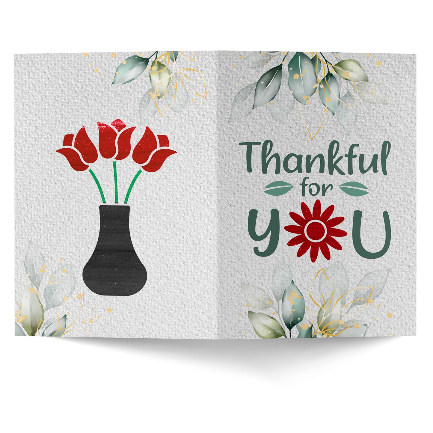 Flower Vase Thank You Greeting Card