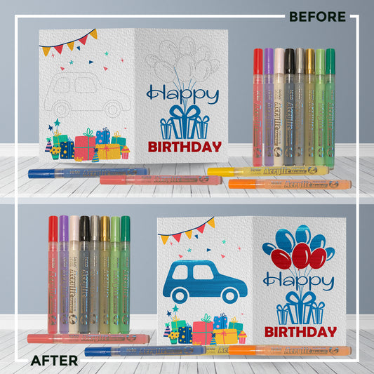 Car Happy Birthday Greeting Card