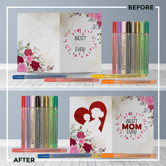 Best Mom Ever Mother and Child Mother's Day Greeting Card