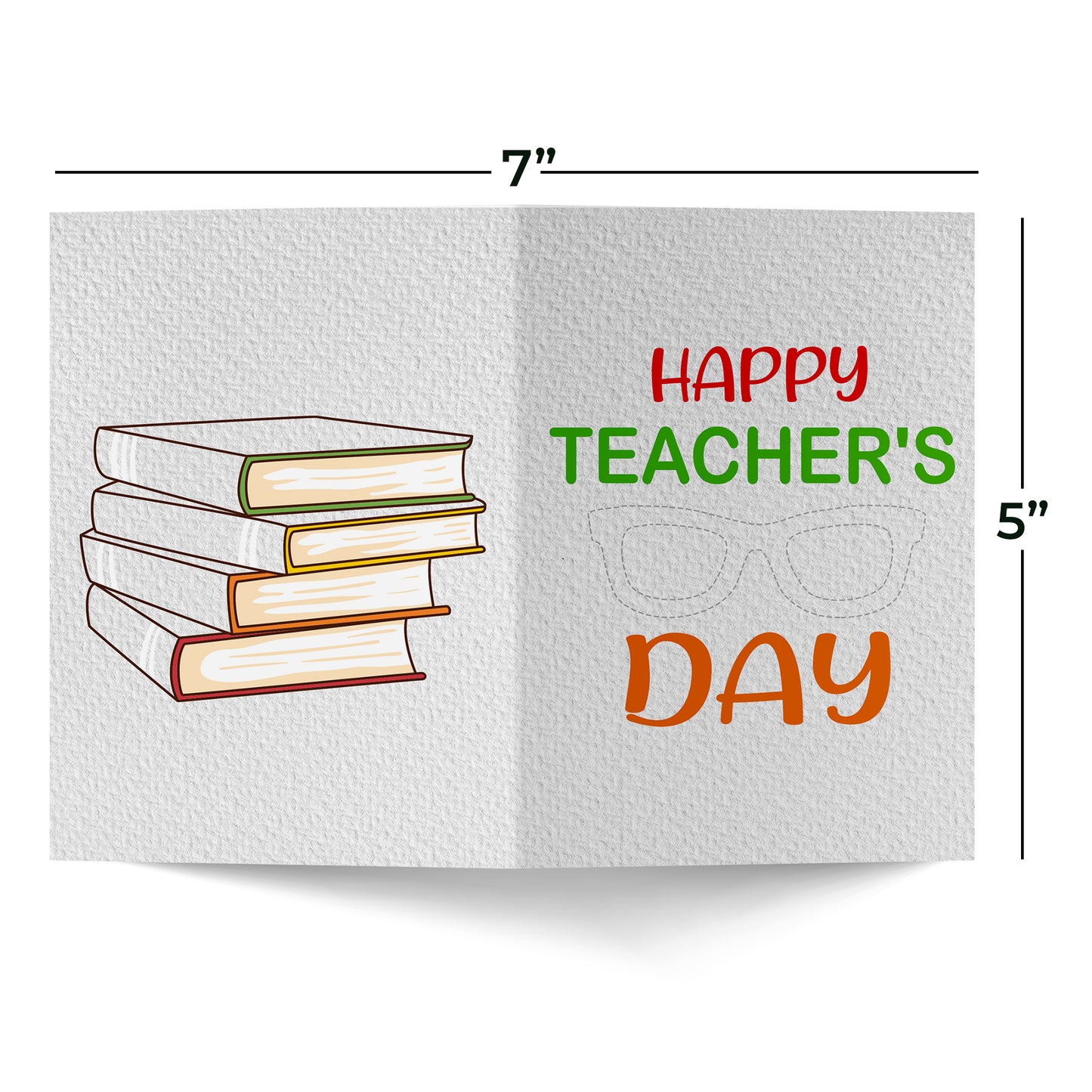 Books Eyeglass Happy Teachers Day Greeting Card