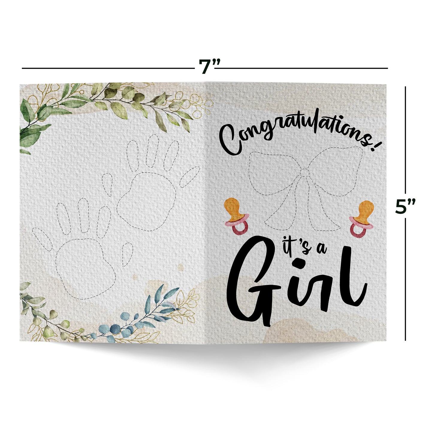 Congratulations It's a Girl Baby Shower Greeting Card