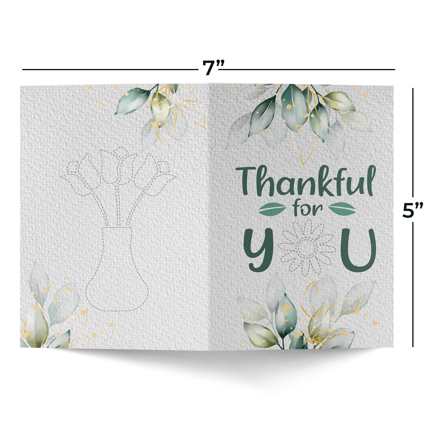 Flower Vase Thank You Greeting Card