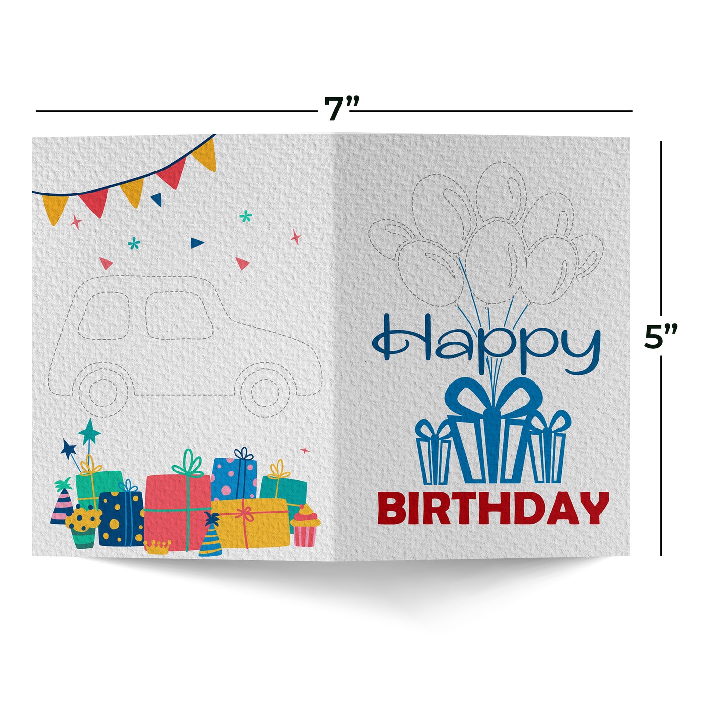 Car Happy Birthday Greeting Card