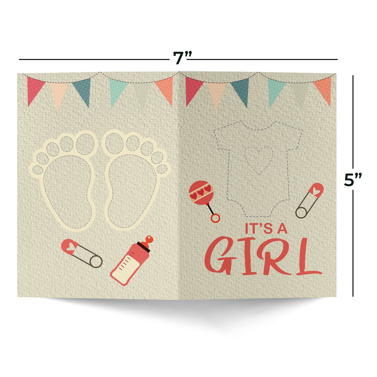 It's a Girl Baby Shower Greeting Card