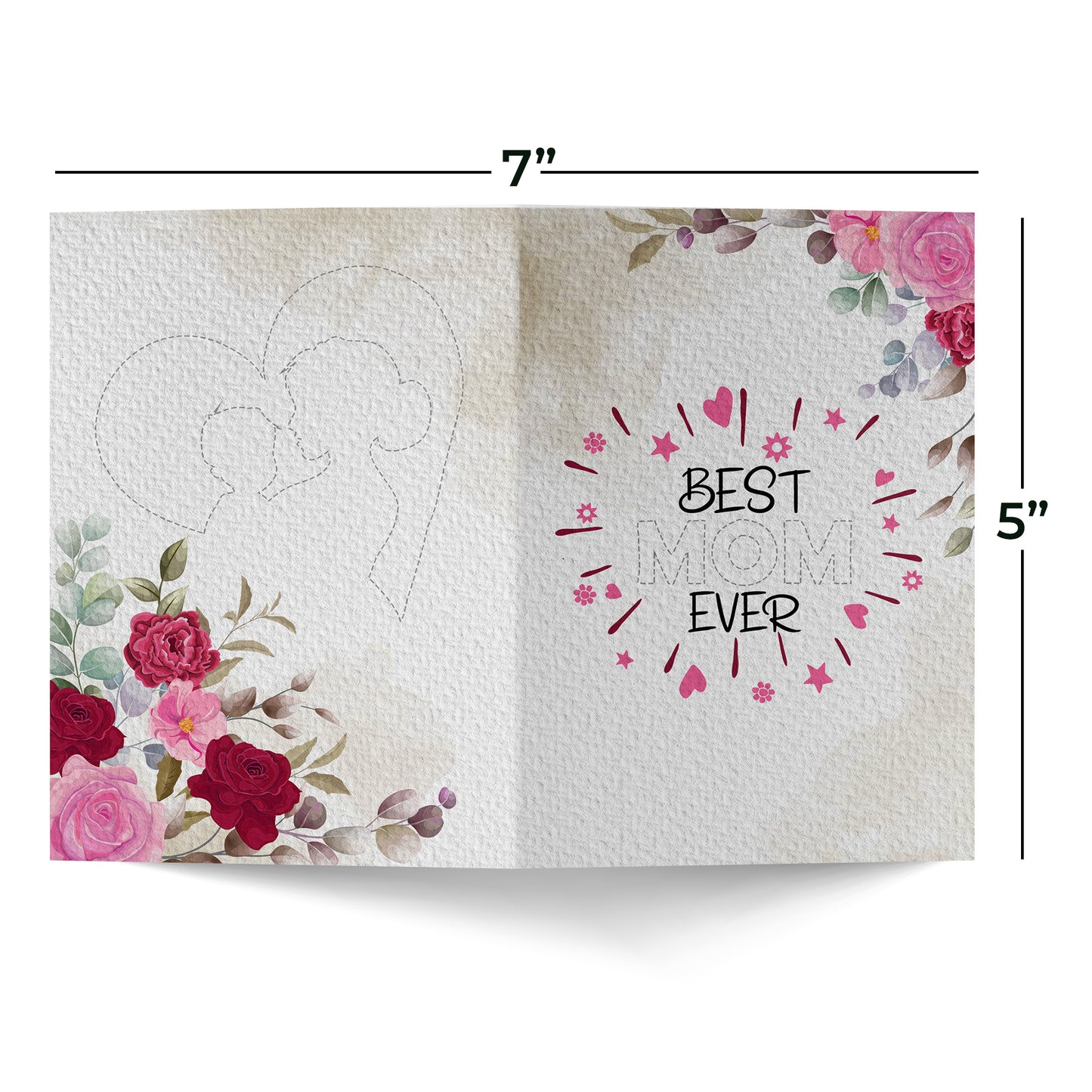 Best Mom Ever Mother and Child Mother's Day Greeting Card